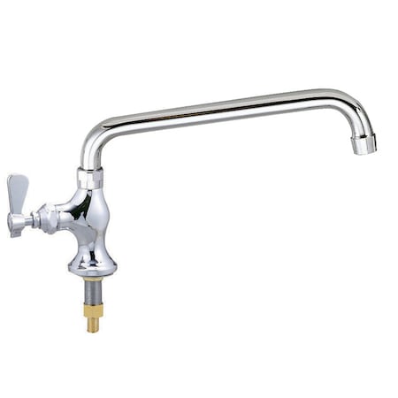 Bk Resources Workforce Standard Duty Faucet, 18" Double-Jointed Swing Spout BKF-WPF-18-G